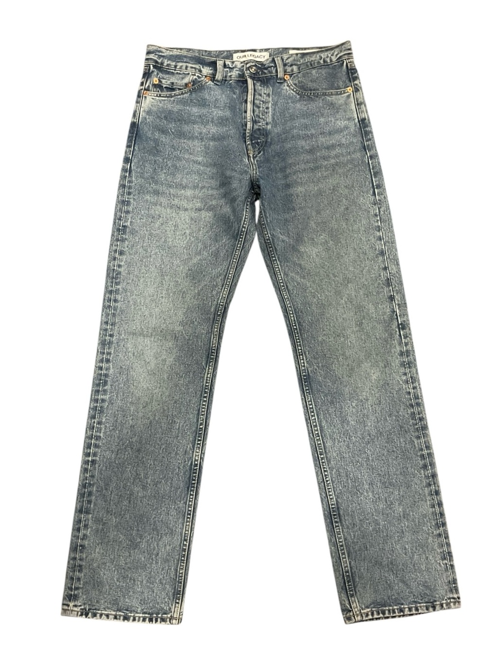 Our Legacy Men’s Vintage Blue Straight-Leg Jeans